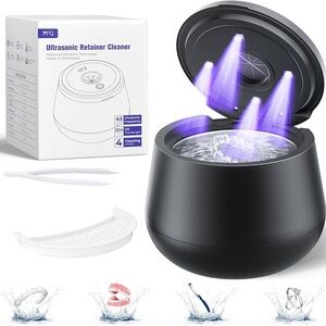 Ultrasonic Denture, Retainer Cleaner with UV Light 4 Modes & Digital Timer